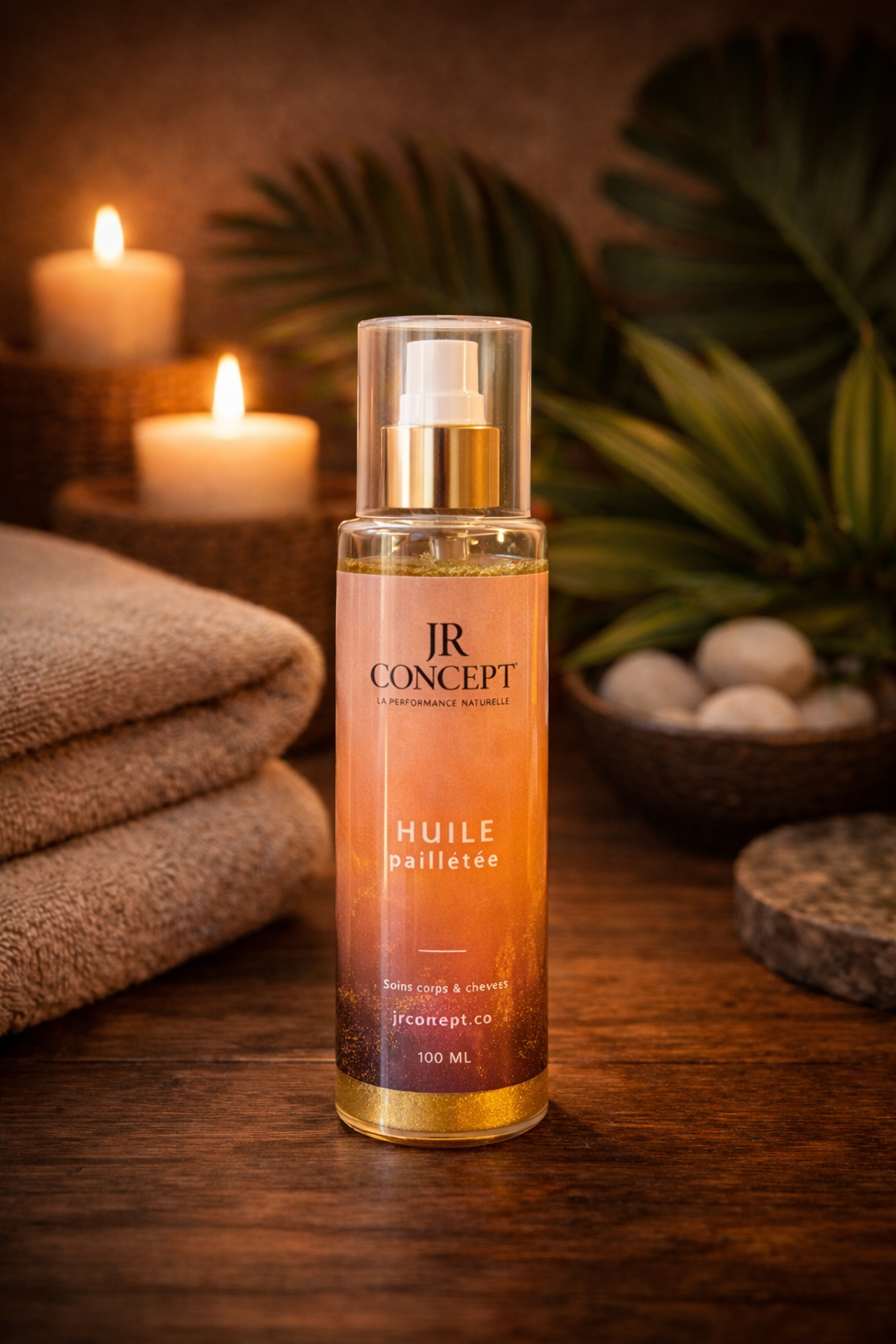 Huile pailletée corps & cheveux – JR CONCEPT