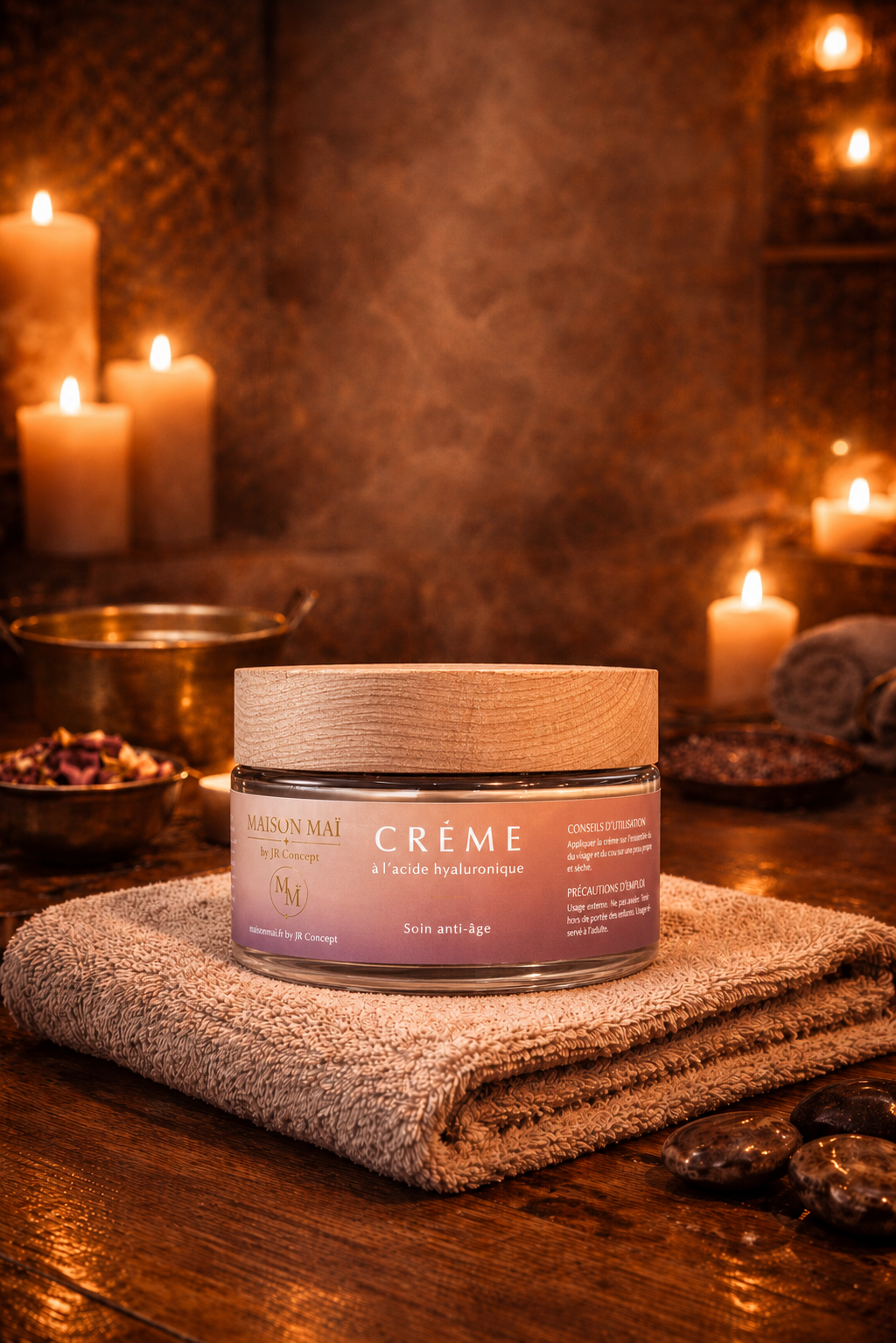 Crème Visage à l’Acide Hyaluronique – Soin Anti-Âge | Maison Maï byJR Concept